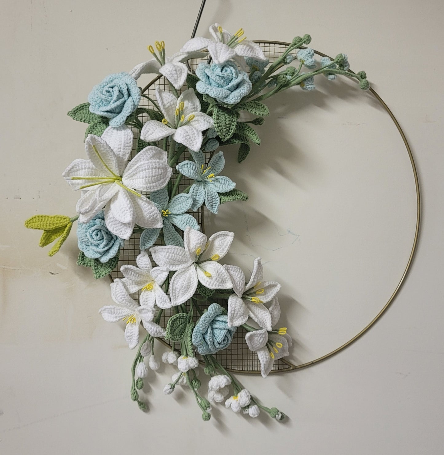 Crochet flower Wreath