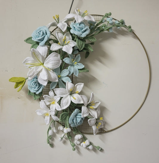 Crochet flower Wreath