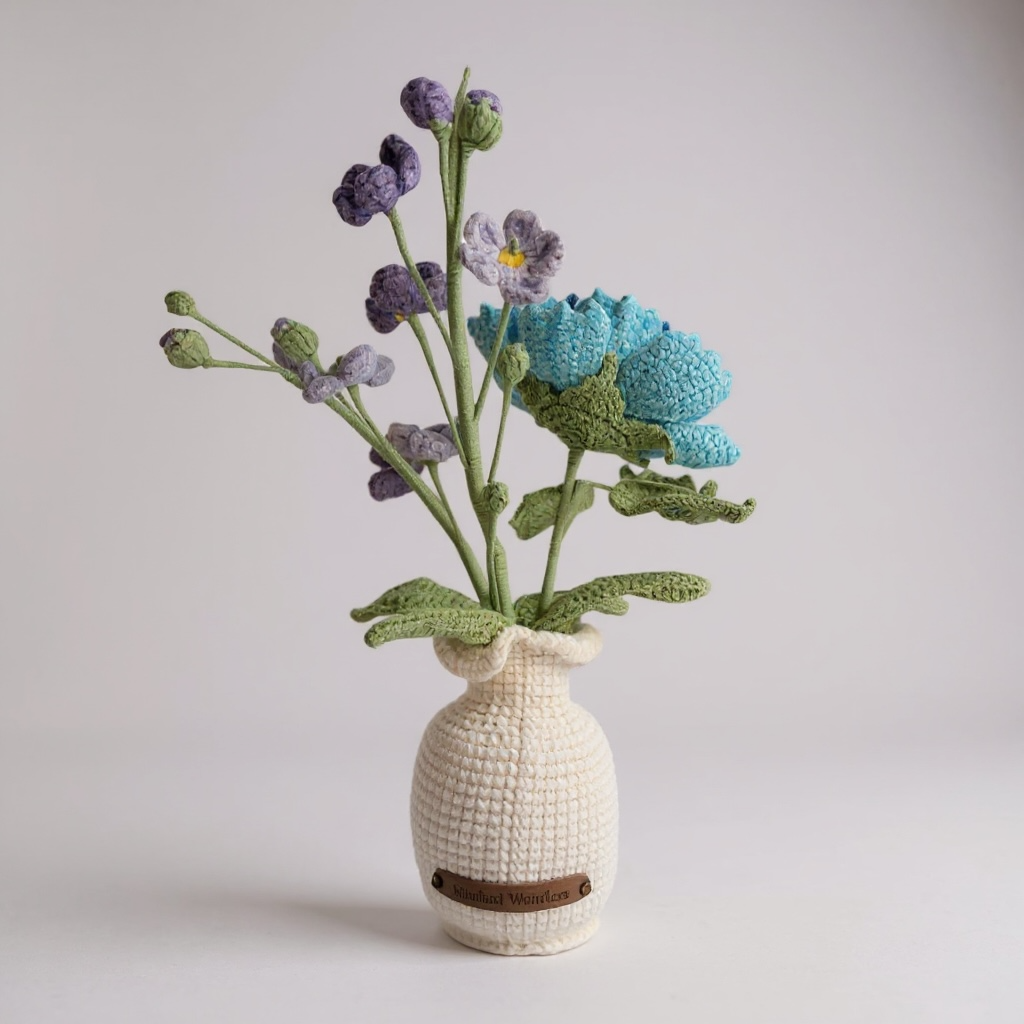 Crochet Peony floral Arrangement