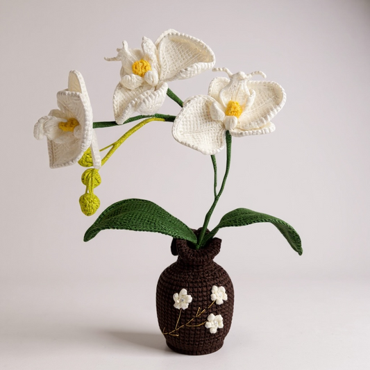 Crochet Orchid with Vase