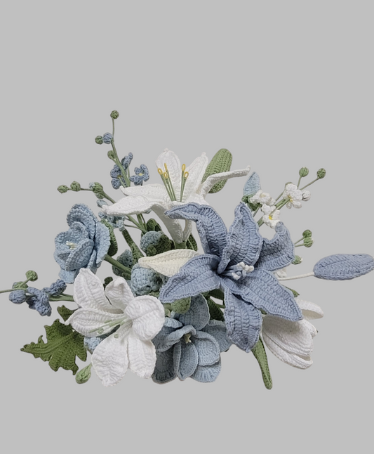 Light blue flower arrangement